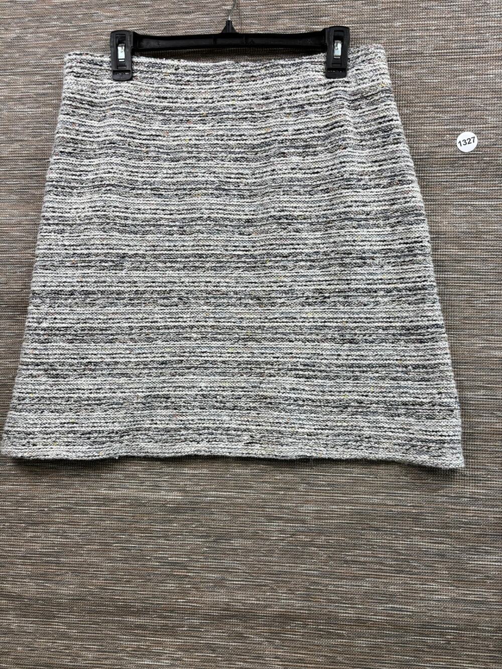 Talbots Tweed A-Line Mini Skirt Womens Size M Black White Mini